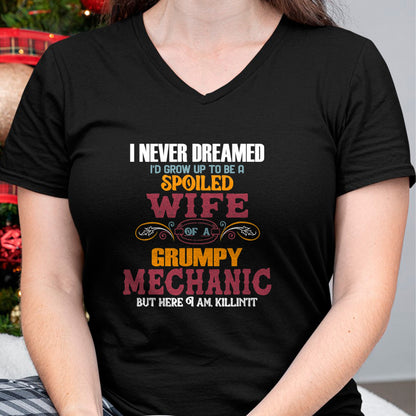 Best Wife Shirt, Wife and Husband Unisex T-Shirt/Hoodie/Sweatshirt HLT00 - Gift for wife T shirt, spoiled wife   I Never Dreamed I'd Grow Up To Be a Spoiled Wife of a Grumpy T (2)