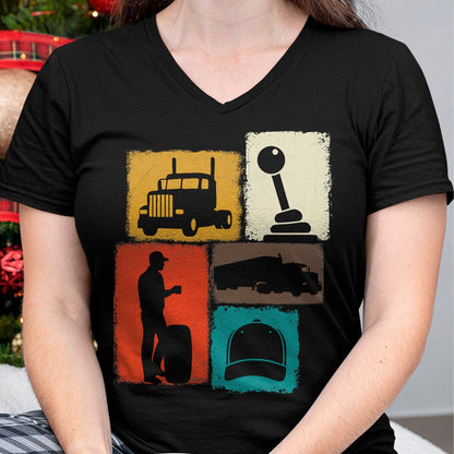 Best Truck Driver Life Shirt, Funny Trucker UnisexT-Shirt/Hoodie/Sweatshirt HLT00 - Trucker Vintage Collage Trucking Men Truck Driver T-Shirt