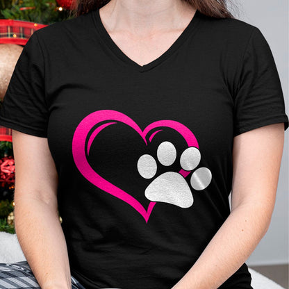 Cat Love Shirt, Funny Cat Lover Gift UnisexT-Shirt/Hoodie/Sweatshirt HLT00 - Cute I Love My Dog Puppy Cat Paw Heart T-Shirt
