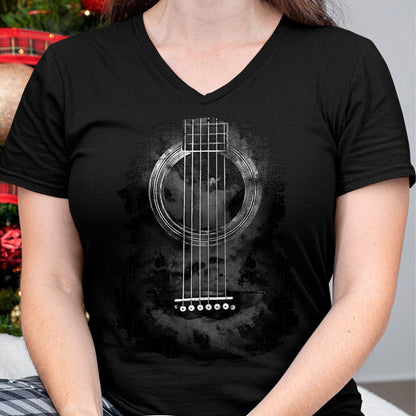 Guitar Lover Shirt, Funny Guitar UnisexT-Shirt/Hoodie/Sweatshirt HLT00 - Distressed Acoustic Guitar Vintage Rock & Roll Music Lover T-Shirt, Men, Black, 3X-Large