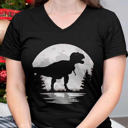 Best Dinosaur Lover Shirt, Funny Dinosaur UnisexT-Shirt/Hoodie/Sweatshirt HLT00 - Dinosaur Moon Vintage T-Rex Dino Lover Men Women Kids T-Shirt, Men, Black, 3X-Large