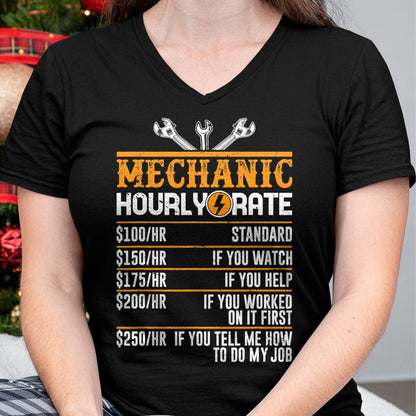 Best Mechanic Life Shirt, Funny Mechanic UnisexT-Shirt/Hoodie/Sweatshirt HLT00 - Best Mechanic Gifts Hourly Rate Mechanics Tees Men's Funny Mechanic T-Shirt Black Small