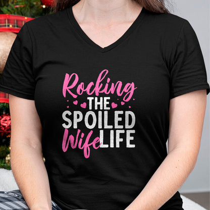 Best Wife Shirt, Wife and Husband Unisex T-Shirt/Hoodie/Sweatshirt HLT00 - Gift for wife T shirt, spoiled wife   Funny Spoiled Wife Art For Women Husband Spoiled Wife Life Tan (1)
