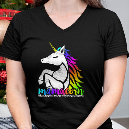 Gift for Mom Shirt, Funny Mom Unisex T-Shirt/Hoodie/Sweatshirt HLT00 - Mamacorn Like Normal Mama Only Awesome Mom Ma Christmas Gift T-Shirt