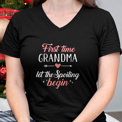 Best Grandma Shirt, Proud Grandma Unisex T-Shirt/Hoodie/Sweatshirt HLT00 - First time grandma let the spoiling begin T-Shirt (1)