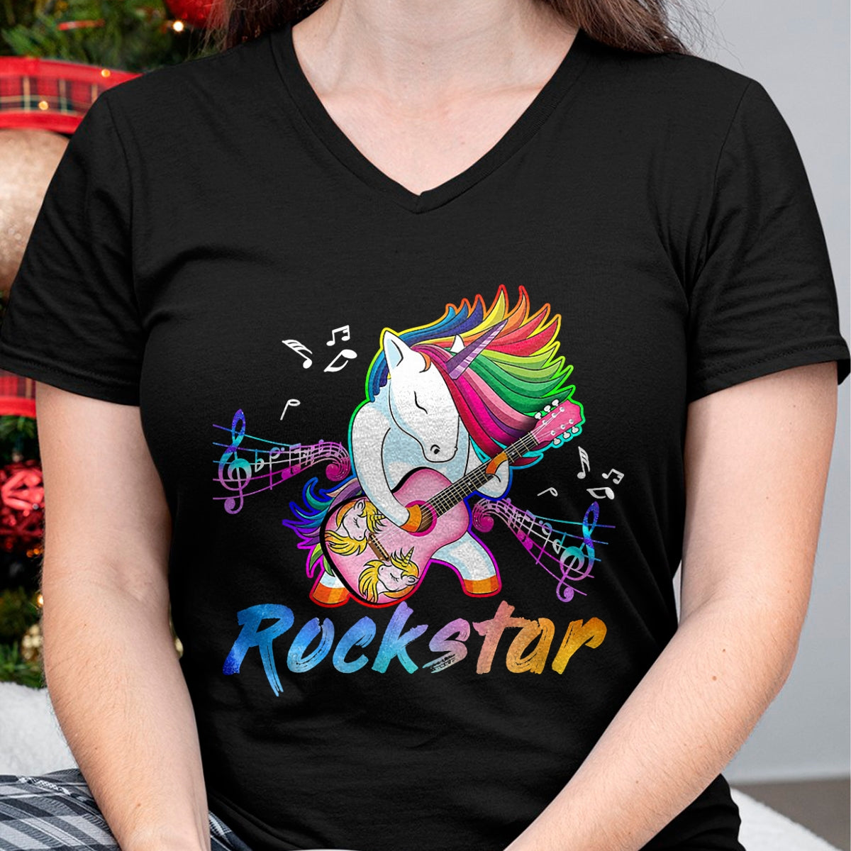 Guitar Lover Shirt, Funny Guitar UnisexT-Shirt/Hoodie/Sweatshirt HLT00 - Unicorn Rock Star Guitar Rockin_ Music Singer T-Shirt