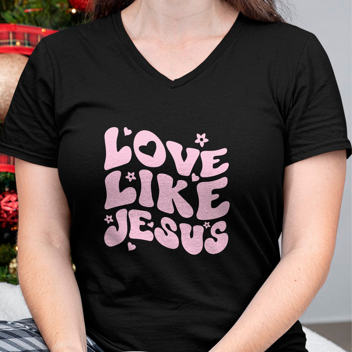 Christian Tee, Christian Faith Unisex T-Shirt/Hoodie/Sweatshirt HLT00 - Love Like Jesus Positive Catholic Preppy Retro Christian T-Shirt