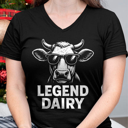 Best Farmer Life Shirt, Funny Farmer UnisexT-Shirt/Hoodie/Sweatshirt HLT00 - Legend Dairy Cool Cow Sunglasses Funny Farming Cow Pun T-Shirt