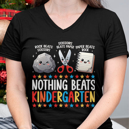 Best Student Shirt, Funny Back To School UnisexT-Shirt/Hoodie/Sweatshirt HLT00 - Nothing Beats Kindergarten Funny Back to School Kids Teacher T-Shirt, Men, Black, 3X-Large