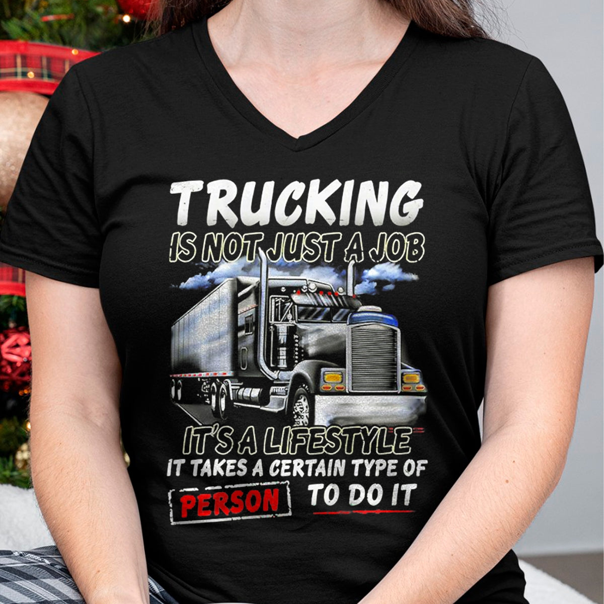 Best Truck Driver Life Shirt, Funny Trucker UnisexT-Shirt/Hoodie/Sweatshirt HLT00 - Trucking Is Not Just A Job It's A Lifestyle (on back) T-Shirt