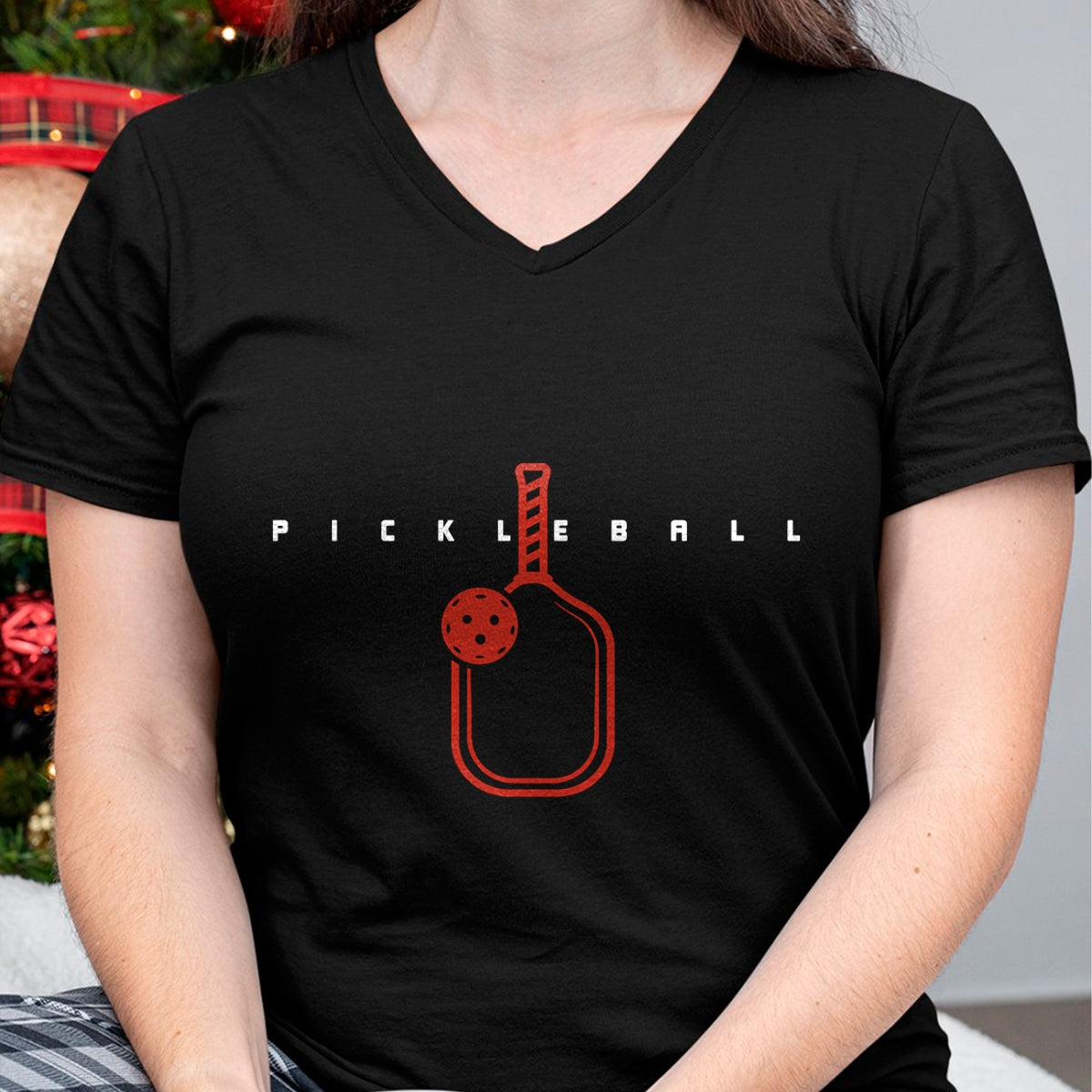 Funny Pickleball Shirt, Pickleball Lover Unisex T-Shirt/Hoodie/Sweatshirt HLT00 - Pickleball Paddle & Text Pickleball Player Word Art T-Shirt