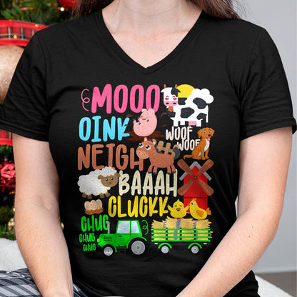 Best Farmer Life Shirt, Funny Farmer UnisexT-Shirt/Hoodie/Sweatshirt HLT00 - Farm Animals Sounds Oink Baa Neigh Cluck Moo Toddler Farmer T-Shirt