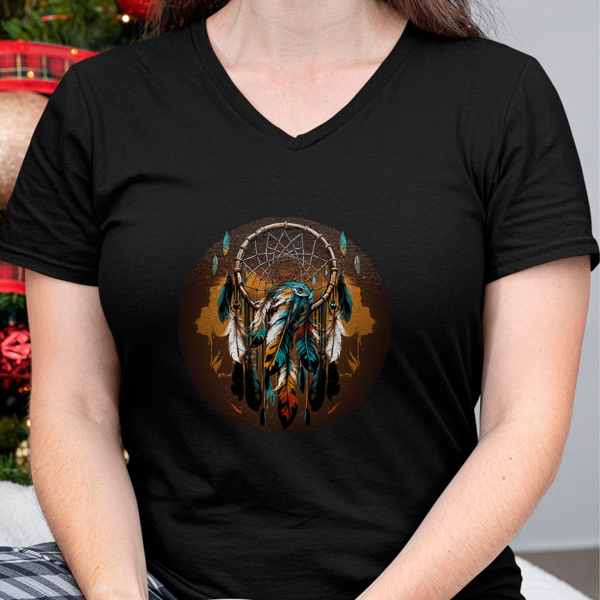 Native American T-Shirts, Vintage Native American Unisex T-Shirt/Hoodie/Sweatshirt HLT00 - Native American Dreamcatcher Indian Design