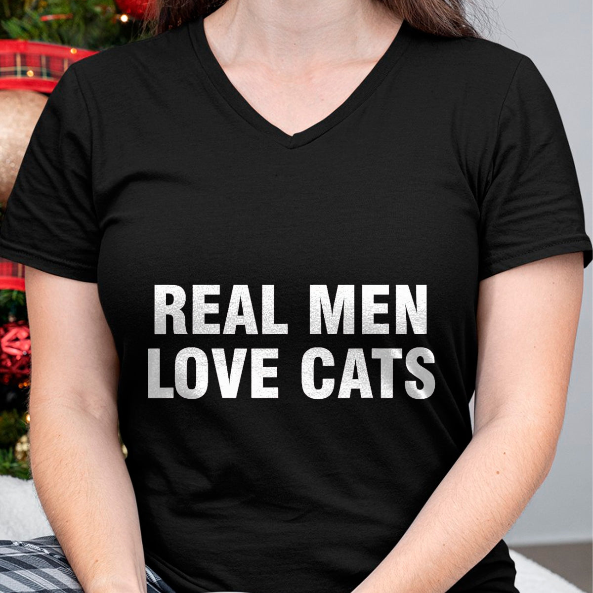 Cat Love Shirt, Funny Cat Lover Gift UnisexT-Shirt/Hoodie/Sweatshirt HLT00 - Real Men Love Cats T-Shirt, Men, Black, 3X-Large (1)