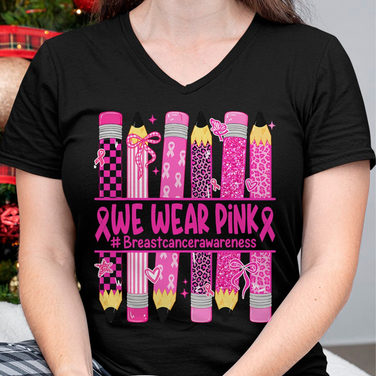 Best Teacher Shirt, Funny Teacher UnisexT-Shirt/Hoodie/Sweatshirt HLT00 - in October We Wear Pink Breast Cancer Awareness Teacher Kids T-Shirt