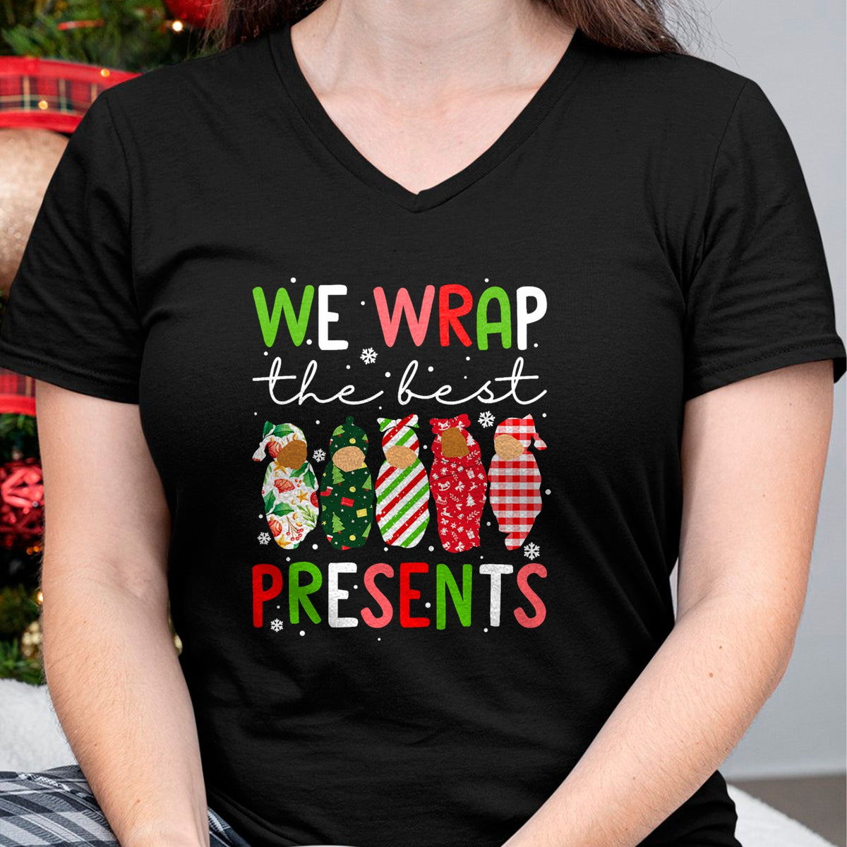 Funny Nurse Shirt, Nurse Unisex T-Shirt/Hoodie/Sweatshirt HLT00 - We Wrap The Best Presents Mother Baby Unit Cute Christmas T-Shirt