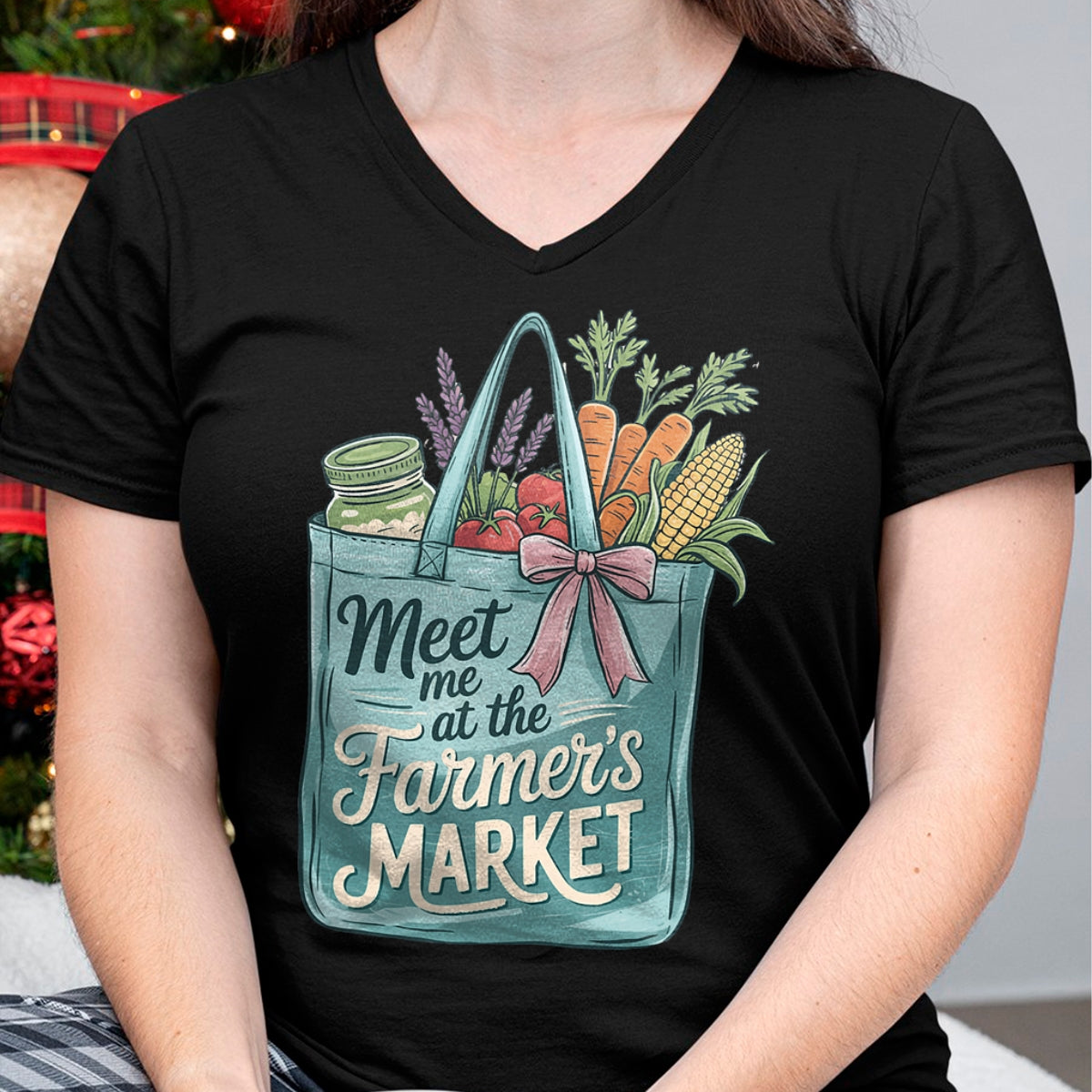 Best Farmer Life Shirt, Funny Farmer UnisexT-Shirt/Hoodie/Sweatshirt HLT00 - Meet Me At The Farmers Market Shopping Bag Fresh Vegetables T-Shirt