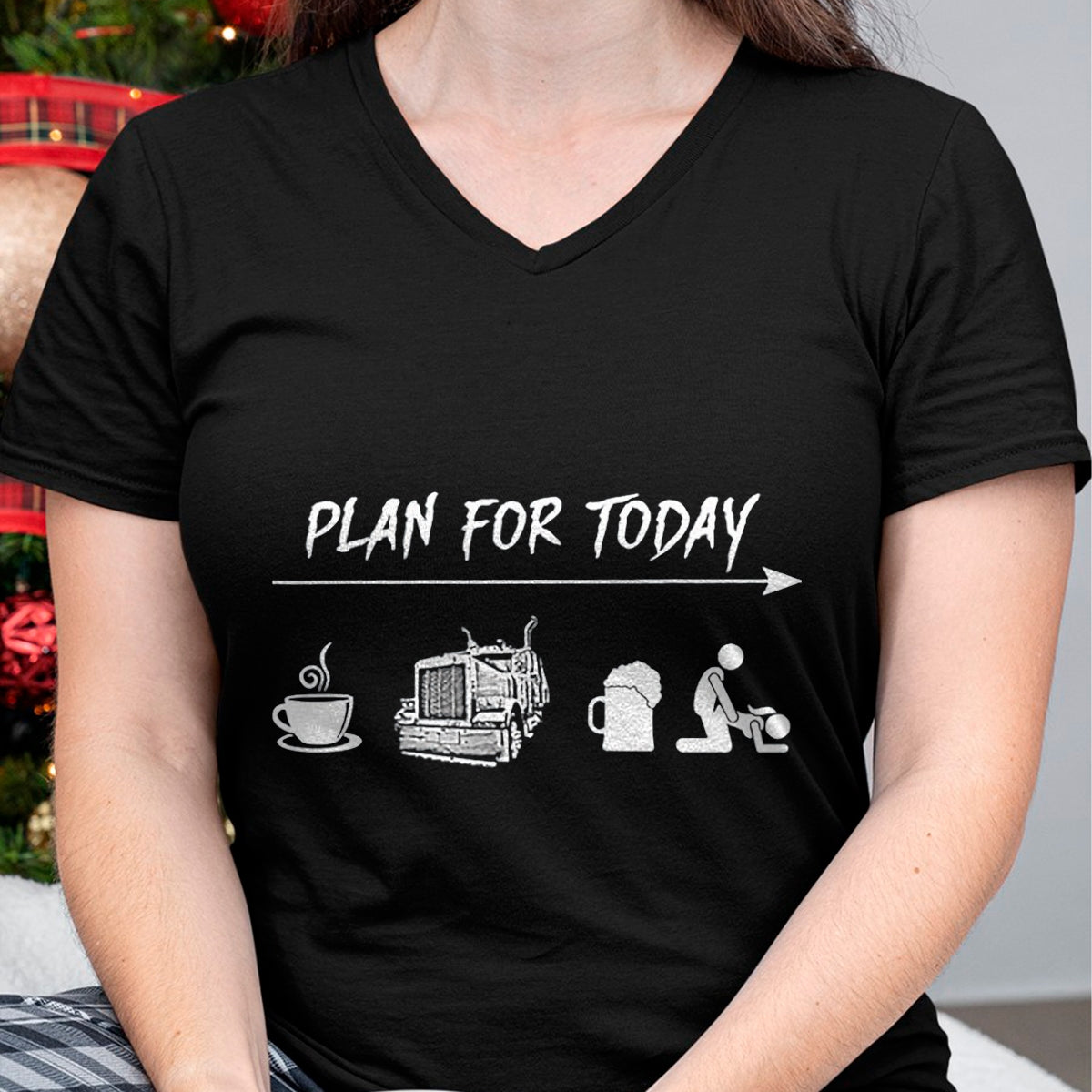 Best Truck Driver Life Shirt, Funny Trucker UnisexT-Shirt/Hoodie/Sweatshirt HLT00 - Plan for Today Coffee Trucking Beer Fuck Tshirt T-Shirt, Men, Dark Heather Grey, XX-Large