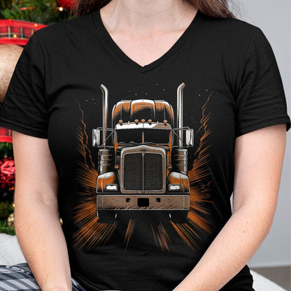 Best Truck Driver Life Shirt, Funny Trucker UnisexT-Shirt/Hoodie/Sweatshirt HLT00 - Trucker American Flag Big Rig Semi-Trailer Truck Driver T-Shirt (1)