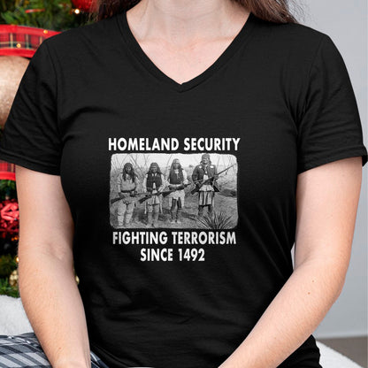 Native American T-Shirts, Vintage Native American Unisex T-Shirt/Hoodie/Sweatshirt HLT00 - Homeland Security Fighting Terrorism Since 1492 Native