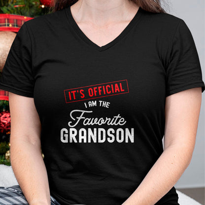 Best Grandpa Shirt, Proud Grandpa Unisex T-Shirt/Hoodie/Sweatshirt HLT00 - It's Official I'm The Favorite Grandson Vintage T-Shirt