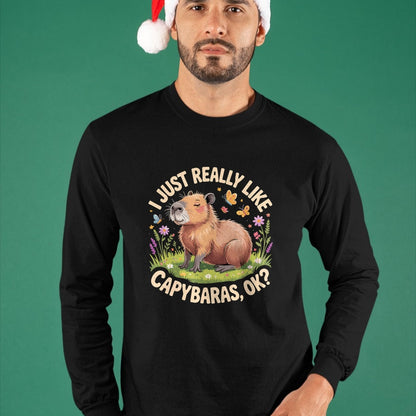 Cute Capybara Shirt, Funny Capybara Unisex T-Shirt/Hoodie/Sweatshirt HLT00 - Funny Capybara Art for Men Women Kids Capy Rodent Capybara T-Shirt (1)
