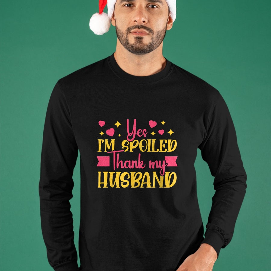 Best Wife Shirt, Wife and Husband Unisex T-Shirt/Hoodie/Sweatshirt HLT00 - Gift for wife T shirt, spoiled wife   Funny Wife I’M Spoiled Thank My Husband Spoiled Wife T-Shirt (3)