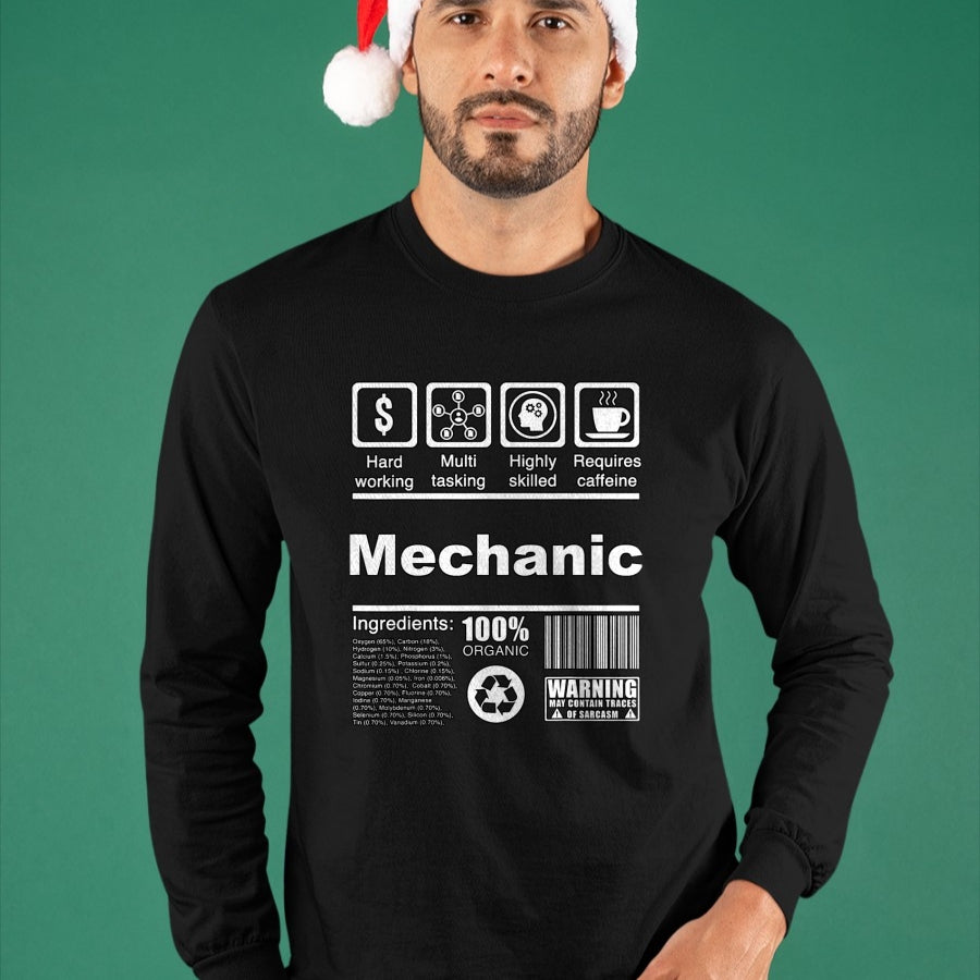 Best Mechanic Life Shirt, Funny Mechanic UnisexT-Shirt/Hoodie/Sweatshirt HLT00 - Mechanic Funny Nutritional Facts - For Mechanics T-Shirt
