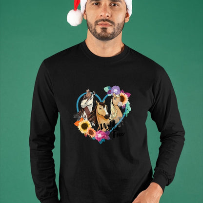 Best Horse Lover Shirt , Funny Horse UnisexT-Shirt/Hoodie/Sweatshirt HLT00 - Spirit Riding Free Wild and Free T-Shirt