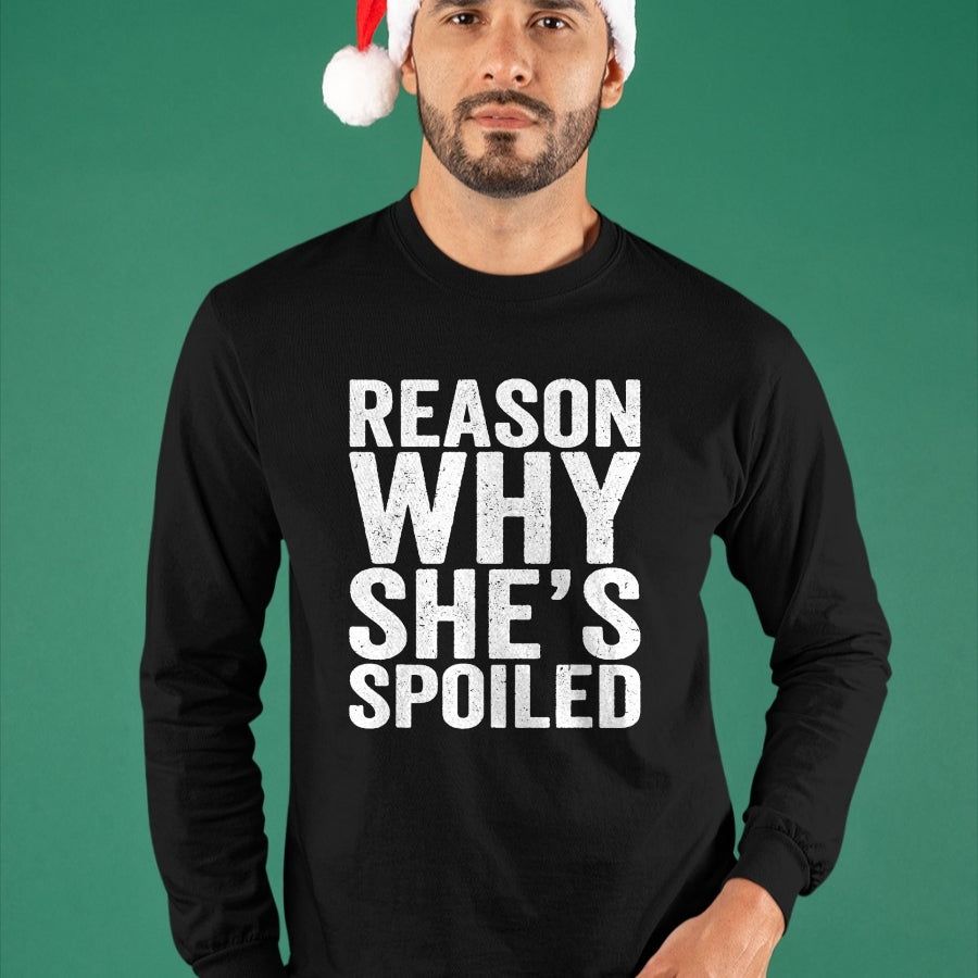 Best Wife Shirt, Wife and Husband Unisex T-Shirt/Hoodie/Sweatshirt HLT00 - Gift for wife T shirt, spoiled wife   Spoiled Reason Why She's Spoiled Funny Matching Couples T-Shir
