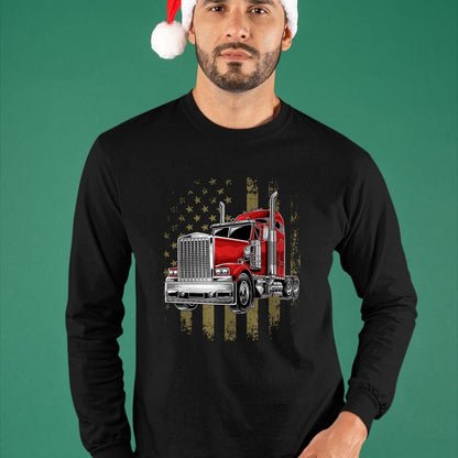 Best Truck Driver Life Shirt, Funny Trucker UnisexT-Shirt/Hoodie/Sweatshirt HLT00 - Patriotic Truck Driver American Flag Shirt Trucker Gifts Men T-Shirt