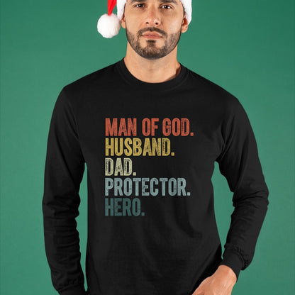 Best Wife Shirt, Wife and Husband Unisex T-Shirt/Hoodie/Sweatshirt HLT00 - Man of God Husband Dad Protector Hero Father's Day Men T-Shirt