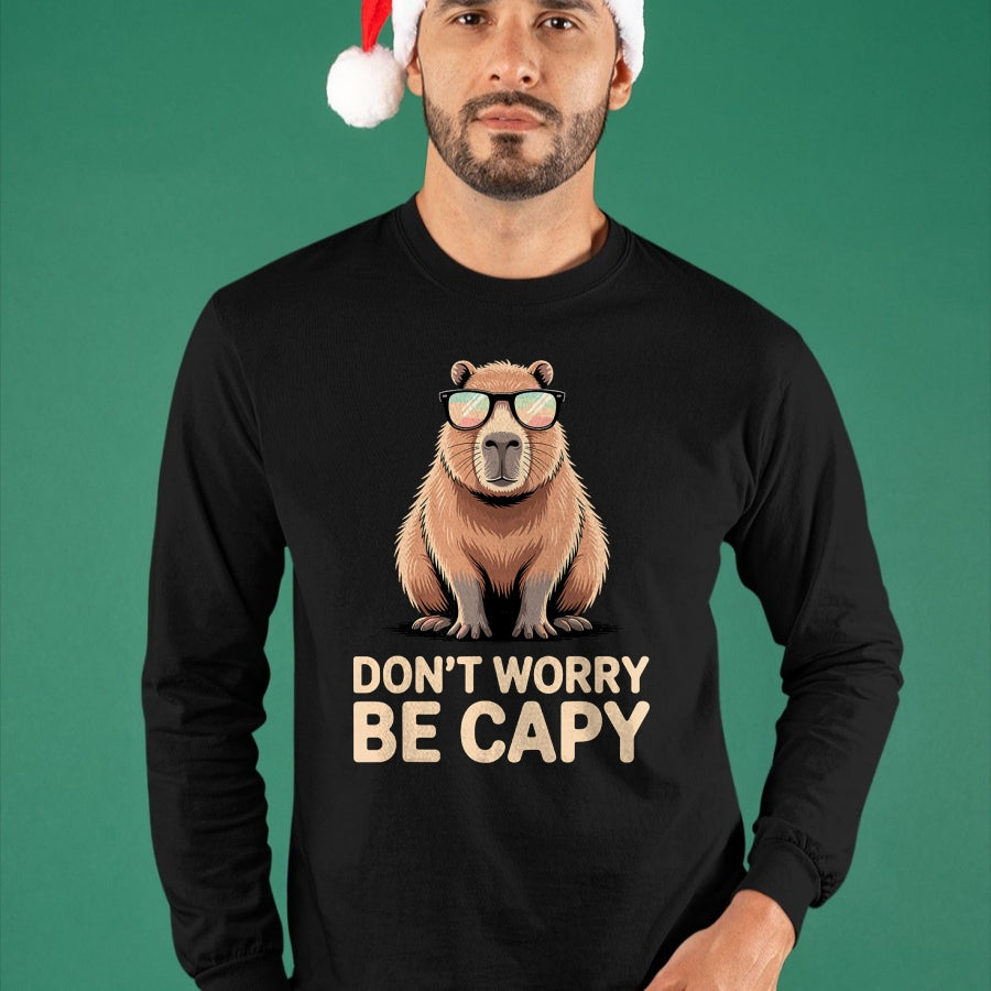 Cute Capybara Shirt, Funny Capybara Unisex T-Shirt/Hoodie/Sweatshirt HLT00 - Funny Capybara Design for Men Women Adults Capybara Lover T-Shirt