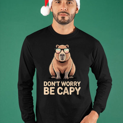 Cute Capybara Shirt, Funny Capybara Unisex T-Shirt/Hoodie/Sweatshirt HLT00 - Funny Capybara Design for Men Women Adults Capybara Lover T-Shirt