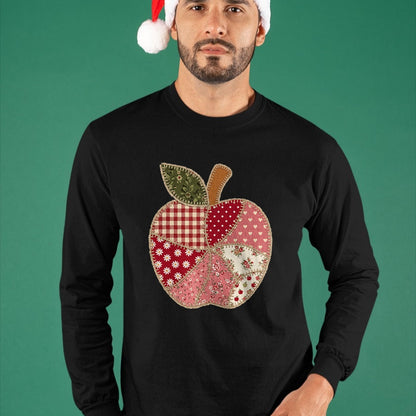 Best Teacher Shirt, Funny Teacher UnisexT-Shirt/Hoodie/Sweatshirt HLT00 - Vintage Quilted Apple Cute Teacher Back to School T-Shirt