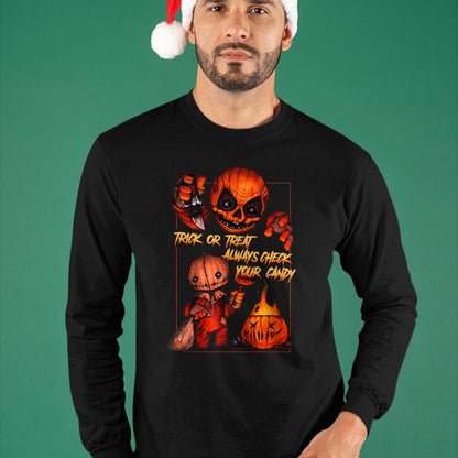 Best Thanksgiving Family Shirt , Funny Thanksgiving UnisexT-Shirt/Hoodie/Sweatshirt HLT00 - Vintage Trick Or Treat Always Check Your Candy, Pumpkin T-Shirt