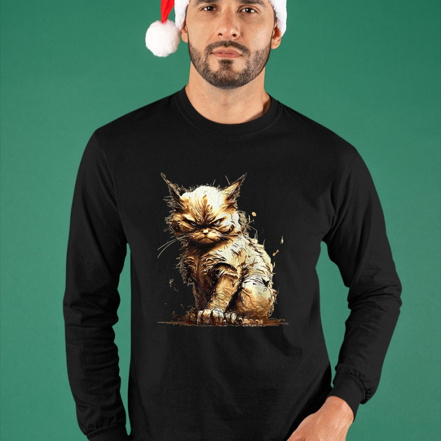Cat Love Shirt, Funny Cat Lover Gift UnisexT-Shirt/Hoodie/Sweatshirt HLT00 - Mean Fierce Kitty Cat Kitten Funny Cat T-Shirt T-Shirt for Men Women