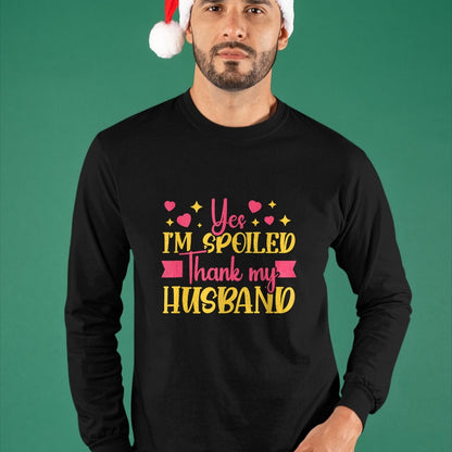 Best Wife Shirt, Wife and Husband Unisex T-Shirt/Hoodie/Sweatshirt HLT00 - Gift for wife T shirt, spoiled wife   Funny Wife I’M Spoiled Thank My Husband Spoiled Wife Tank Top (1)