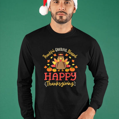 Best Thanksgiving Family Shirt , Funny Thanksgiving UnisexT-Shirt/Hoodie/Sweatshirt HLT00 - Thankful Grateful Blessed Happy Thanksgiving Turkey Gobble T-Shirt