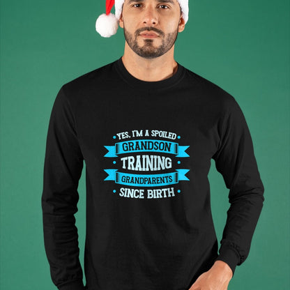 Best Grandma Shirt, Proud Grandma Unisex T-Shirt/Hoodie/Sweatshirt HLT00 - Favorite Spoiled Grandson T-Shirt (1)