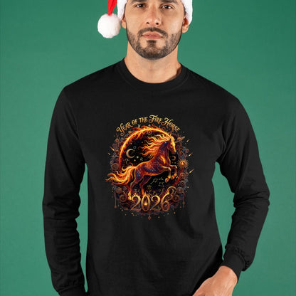 Best Horse Lover Shirt , Funny Horse UnisexT-Shirt/Hoodie/Sweatshirt HLT00 - Year of The Fire Horse 2026 Lunar Chinese New Year Zodiac T-Shirt