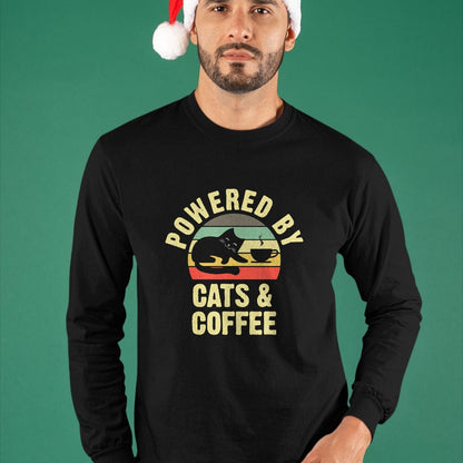 Cat Love Shirt, Funny Cat Lover Gift UnisexT-Shirt/Hoodie/Sweatshirt HLT00 - Cats & Coffee Lovers Funny vintage cat kitty kitten lover T-Shirt for Men Women Kids