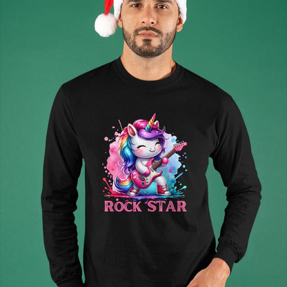 Guitar Lover Shirt, Funny Guitar UnisexT-Shirt/Hoodie/Sweatshirt HLT00 - Cute Unicorn Rock Star Guitar Rockin_ Music Singer T-Shirt
