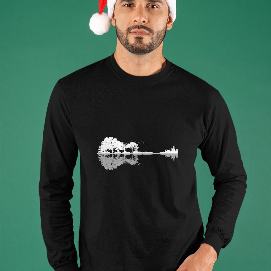 Guitar Lover Shirt, Funny Guitar UnisexT-Shirt/Hoodie/Sweatshirt HLT00 - Retro Forest Funny Nature Guitar Classic Music T-Shirt