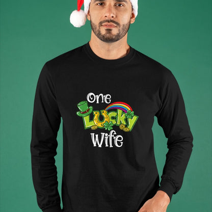 Best Wife Shirt, Wife and Husband Unisex T-Shirt/Hoodie/Sweatshirt HLT00 - Gift for wife T shirt, lucky wife   One Lucky Wife St Patricks Day Shirt One Lucky Wife T-Shirt (1)
