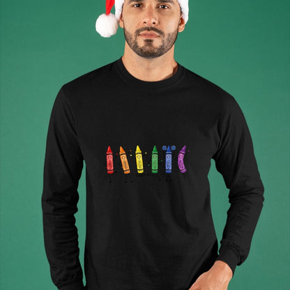 Best Teacher Shirt, Funny Teacher UnisexT-Shirt/Hoodie/Sweatshirt HLT00 - Cute Rainbow Crayons Preschool Teacher Back to School T-Shirt