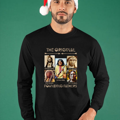 Native American T-Shirts, Vintage Native American Unisex T-Shirt/Hoodie/Sweatshirt HLT00 - The Original Founding Fathers Native American (1)