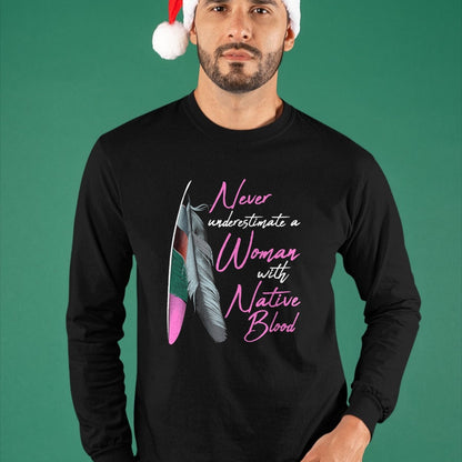 Native American T-Shirts, Vintage Native American Unisex T-Shirt/Hoodie/Sweatshirt HLT00 - Native American Indian A Woman With Native Blood
