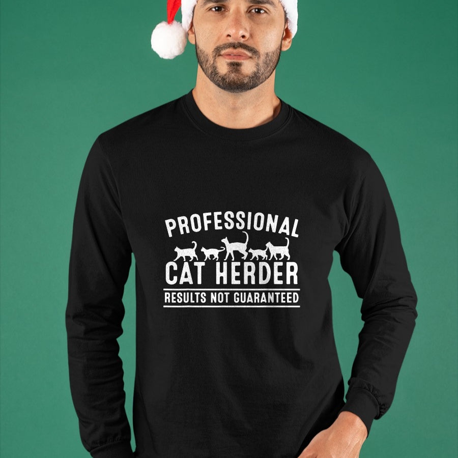 Cat Love Shirt, Funny Cat Lover Gift UnisexT-Shirt/Hoodie/Sweatshirt HLT00 - Funny Cat Herder Gift for Crazy Animal Kitten Lovers Men Women T-Shirt