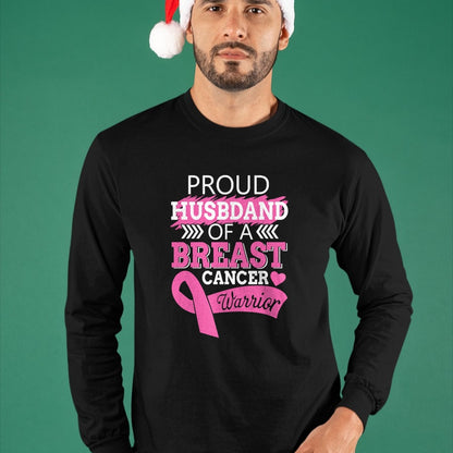 Best Wife Shirt, Wife and Husband Unisex T-Shirt/Hoodie/Sweatshirt HLT00 - Gift for wife T shirt, lucky wife   Proud Husband Of A Breast Cancer Warrior Support For My Wife T-S